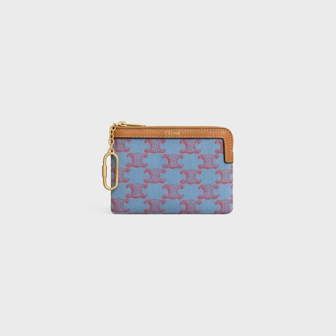 Monedero de tela con estampado Triomphe