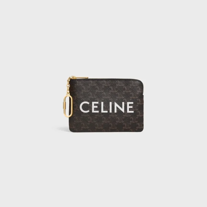 Monedero en Triomphe Canvas con estampado CELINE Monedero en Triomphe Canvas con estampado CELINE