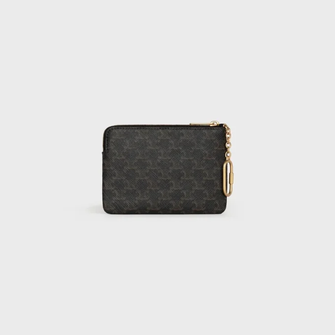 Monedero en Triomphe Canvas con estampado CELINE Monedero en Triomphe Canvas con estampado CELINE