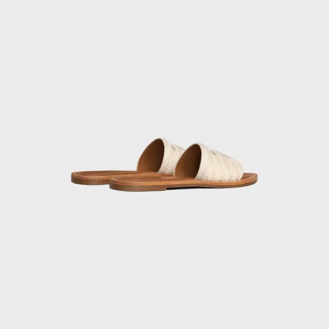 Mule CELINE Lympia en lona de algodón bordada Mule CELINE Lympia en lona de algodón bordada