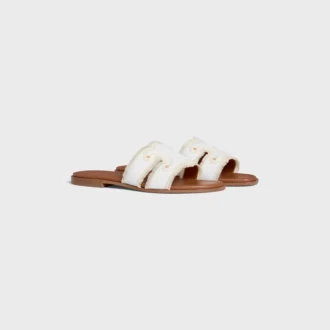 Mule Marina en lona con flecos
