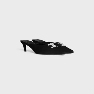 Mules CELINE Alma Triomphe en tela de gros-grain