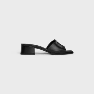 Mules CELINE Clemence en piel de cordero y piel de becerro charol