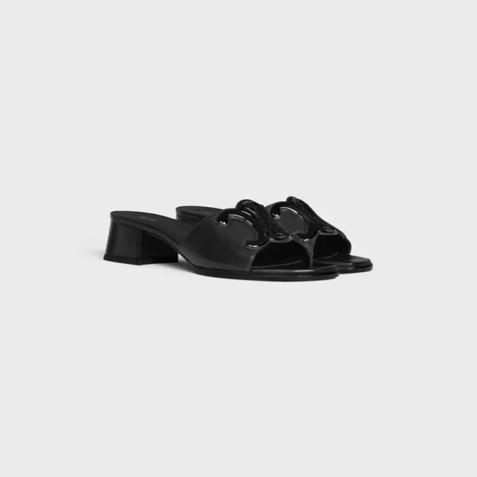 Mules CELINE Clemence en piel de cordero y piel de becerro charol Mules CELINE Clemence en piel de cordero y piel de becerro charol