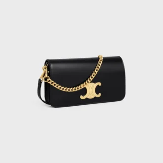 Multipochette en piel de becerro brillante