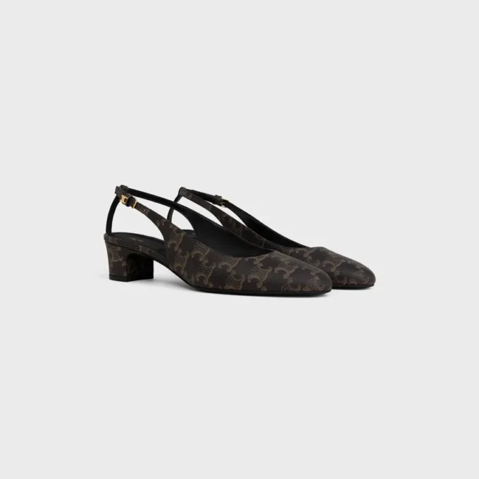 Neo City Slingback en tela recubierta Triomphe