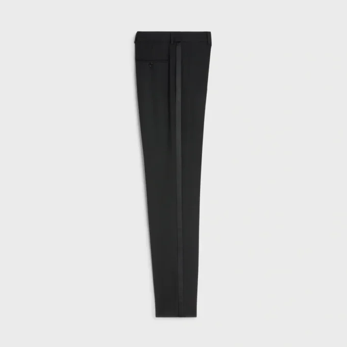 Pantalón clásico Tux en lana Grain De Poudre Pantalón clásico Tux en lana Grain De Poudre