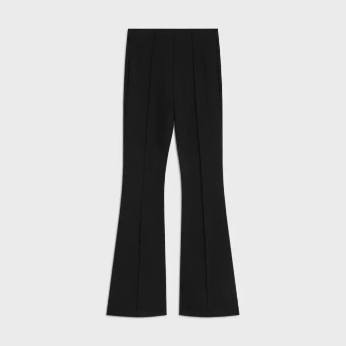 Pantalones acampanados de jersey de viscosa