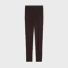 Pantalones ajustados de gabardina de lana elástica