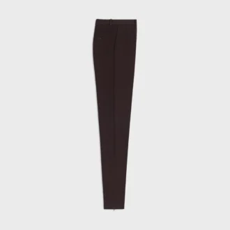 Pantalones ajustados de gabardina de lana elástica