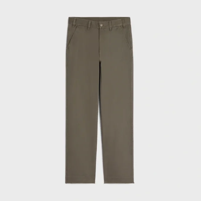 Pantalones chinos de sarga de algodón Pantalones chinos de sarga de algodón