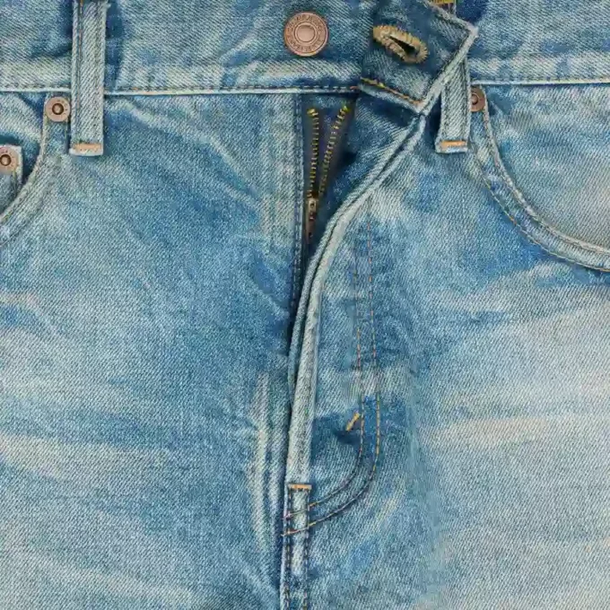 Pantalones cortos 001 en denim de algodón Pantalones cortos 001 en denim de algodón