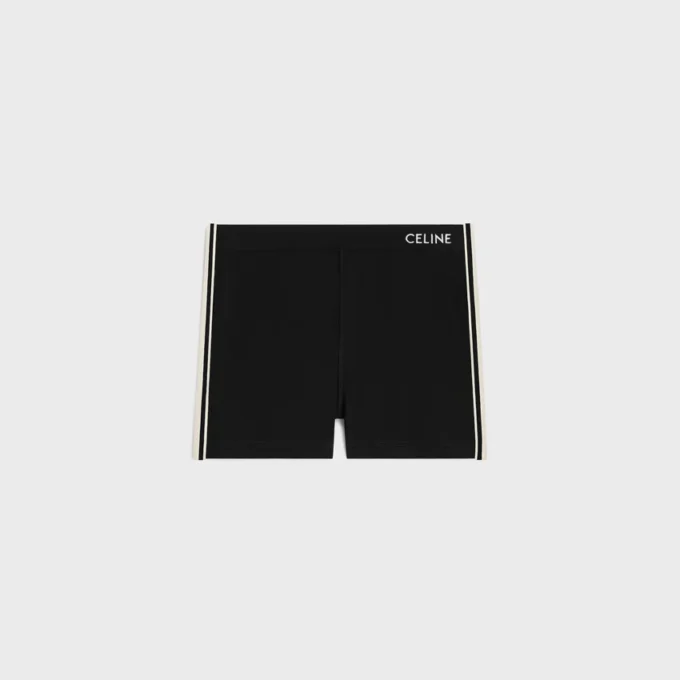 Pantalones cortos de ciclismo CELINE en jersey técnico Pantalones cortos de ciclismo CELINE en jersey técnico