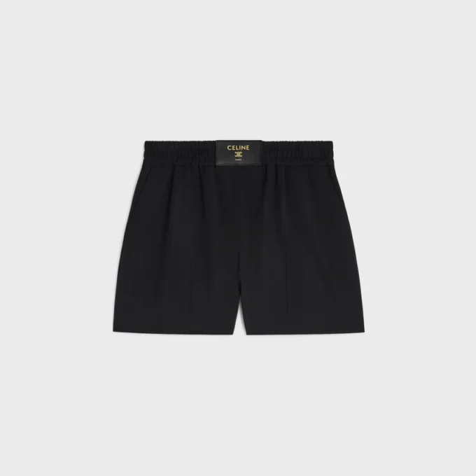 Pantalones cortos de sarga de lana Pantalones cortos de sarga de lana