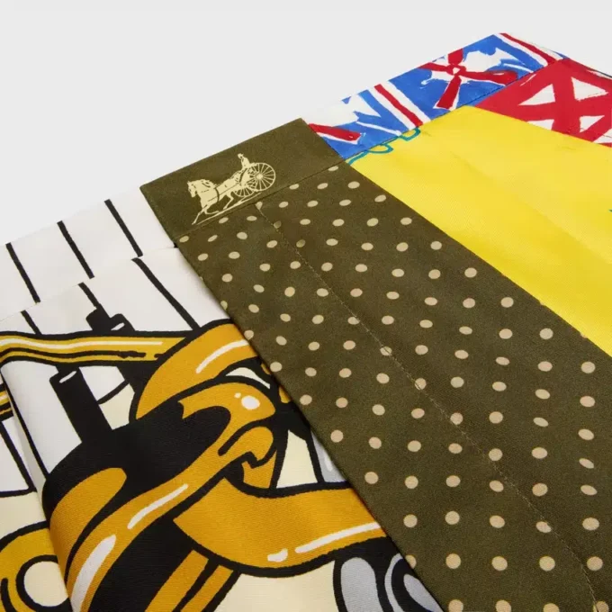 Pantalones cortos de sarga de seda Pantalones cortos de sarga de seda