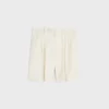 Pantalones cortos Masculin con triple pliegue en lana a rayas