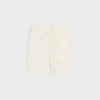 Pantalones cortos Masculin con triple pliegue en lana a rayas