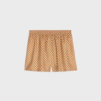 Pantalones cortos tipo pijama en sarga de seda