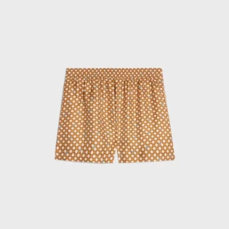 Pantalones cortos tipo pijama en sarga de seda