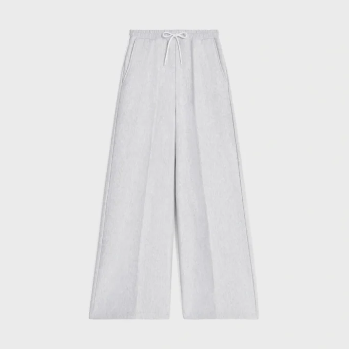 Pantalones de chándal acampanados de felpa de algodón