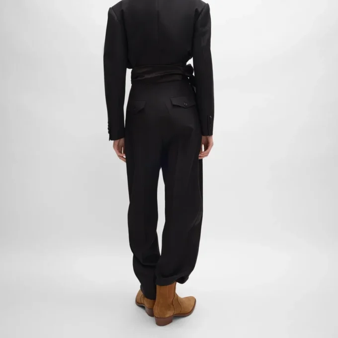 Pantalones de esmoquin en gabardina de lana Pantalones de esmoquin en gabardina de lana
