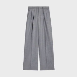 Pantalones plisados de franela de cachemira