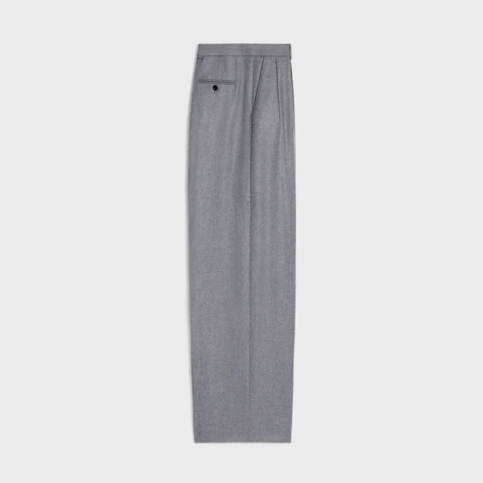 Pantalones plisados de franela de cachemira