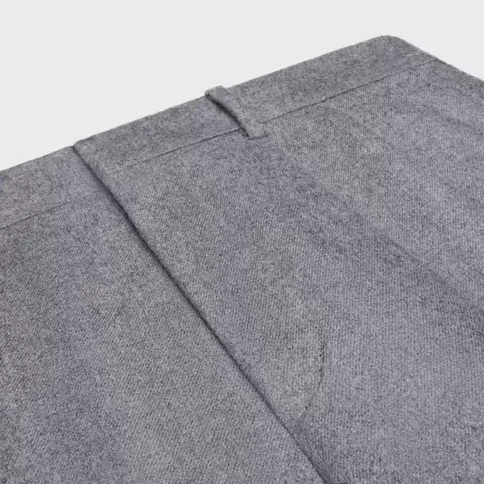 Pantalones plisados de franela de cachemira