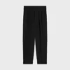 Pantalones plisados de gabardina de lana Pantalones plisados de gabardina de lana