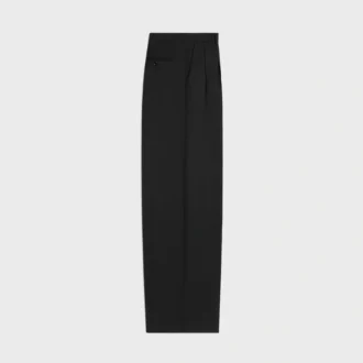 Pantalones plisados de gabardina de lana ligera