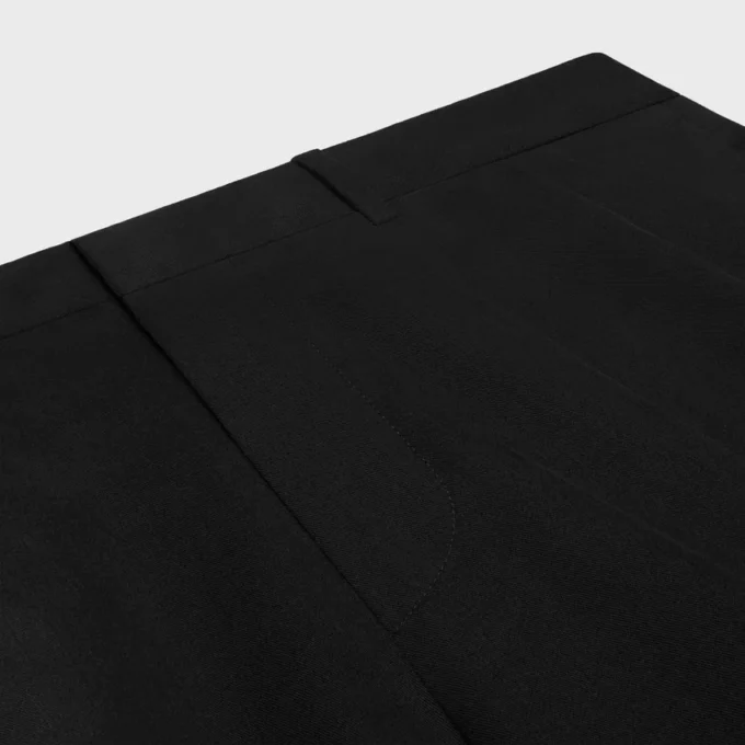 Pantalones plisados de lona de algodón Pantalones plisados de lona de algodón