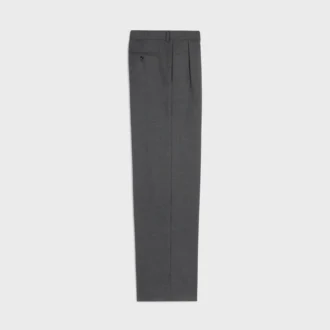 Pantalones plisados de lona de cachemira