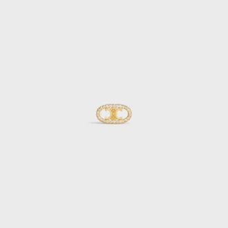 Pendiente Maillon Triomphe en oro amarillo y diamantes