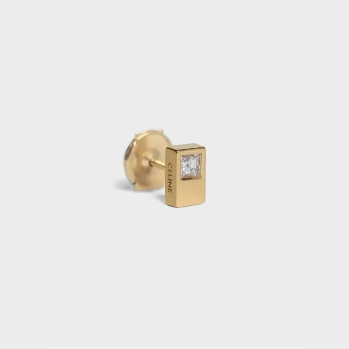 Pendientes CELINE Sentimental Double Square en oro amarillo y diamantes Pendientes CELINE Sentimental Double Square en oro amarillo y diamantes