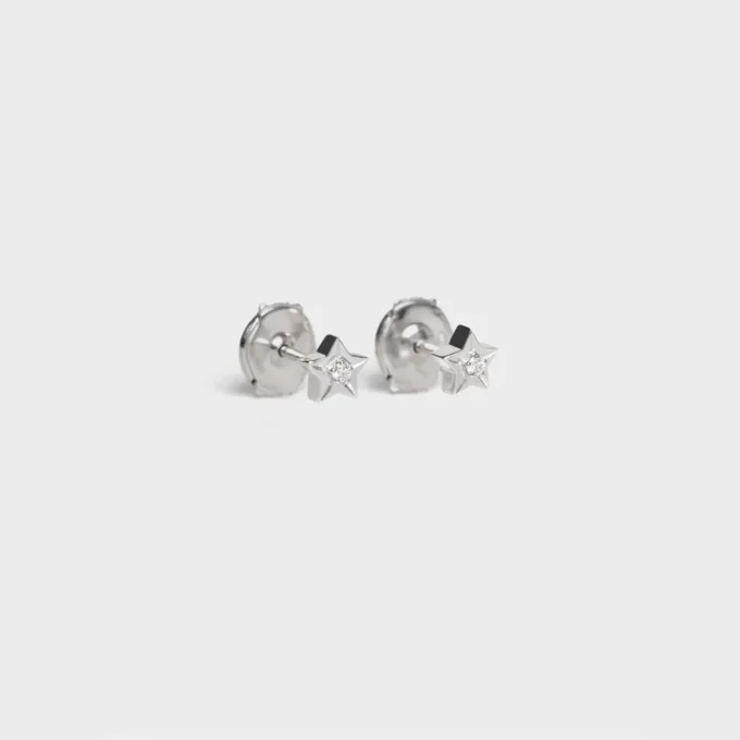 Pendientes Etoile CELINE en oro blanco y diamantes Pendientes Etoile CELINE en oro blanco y diamantes
