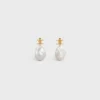 Pendientes Les Perles CELINE Baroque en latón con acabado dorado y perlas cultivadas Pendientes Les Perles CELINE Baroque en latón con acabado dorado y perlas cultivadas