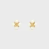 Pendientes Les Perles CELINE con strass, perlas de resina y latón con acabado dorado Pendientes Les Perles CELINE con strass, perlas de resina y latón con acabado dorado