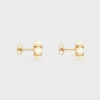 Pendientes Les Perles CELINE con strass, perlas de resina y latón con acabado dorado Pendientes Les Perles CELINE con strass, perlas de resina y latón con acabado dorado