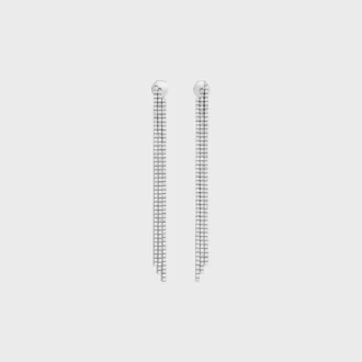 Pendientes Tennis Cocktail en oro blanco y diamantes