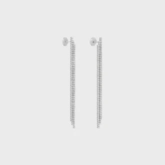 Pendientes Tennis Cocktail en oro blanco y diamantes