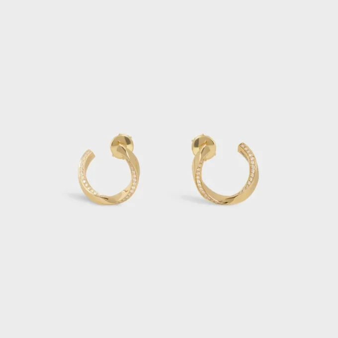 Pendientes Torsion en oro amarillo y diamantes Pendientes Torsion en oro amarillo y diamantes
