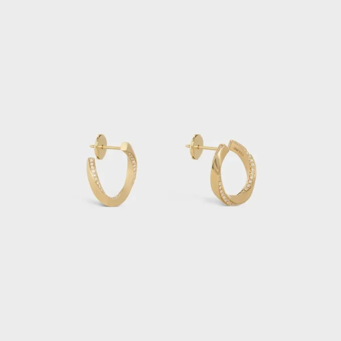 Pendientes Torsion en oro amarillo y diamantes Pendientes Torsion en oro amarillo y diamantes