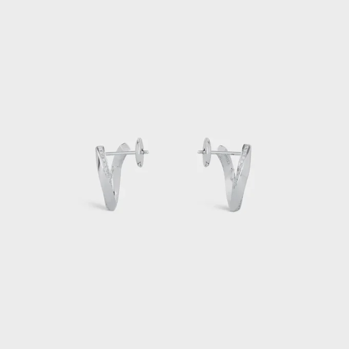 Pendientes Torsion en oro blanco y diamantes Pendientes Torsion en oro blanco y diamantes