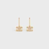 Pendientes Triomphe de strass en latón con acabado dorado y cristales Pendientes Triomphe de strass en latón con acabado dorado y cristales