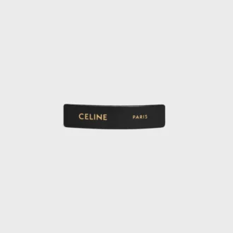 Pinza para el cabello CELINE Paris en piel de cordero, latón con acabado dorado y acero