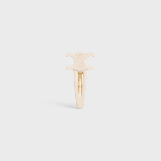 Pinza para el cabello grande CELINE con cierre a presión en acetato y acero Pinza para el cabello grande CELINE con cierre a presión en acetato y acero