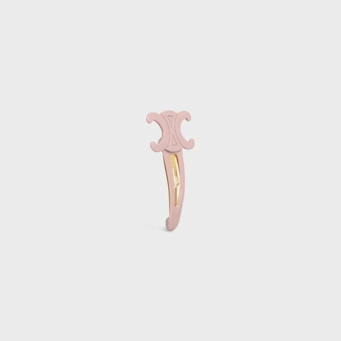 Pinza para el cabello grande CELINE con cierre a presión en acetato y acero Pinza para el cabello grande CELINE con cierre a presión en acetato y acero