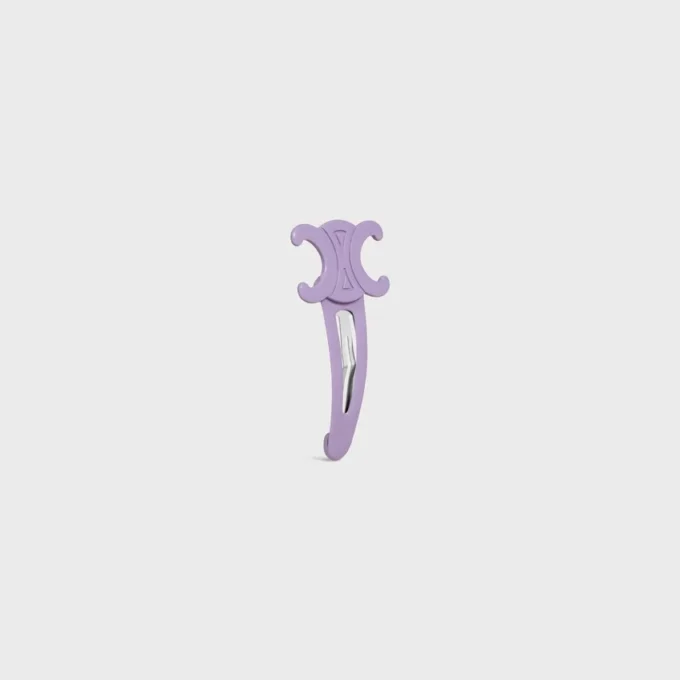 Pinza para el cabello grande CELINE con cierre a presión en acetato y acero Pinza para el cabello grande CELINE con cierre a presión en acetato y acero