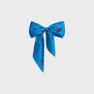 Pinza para el pelo CELINE Big Ribbon en seda y acero