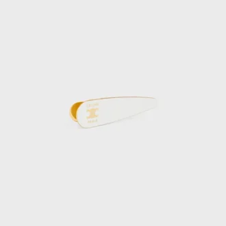 Pinza para el pelo CELINE de latón con acabado dorado, acero y zamak